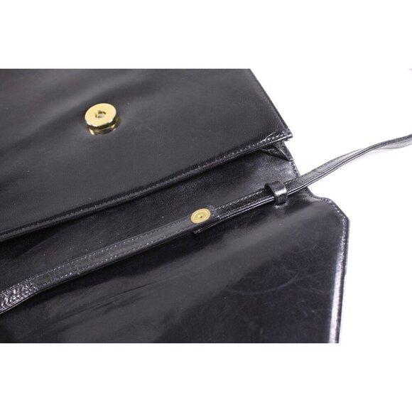 Vintage Bally Italian leather shoulder bag, 1970-1980s black leather ladies - Picture 10 of 10